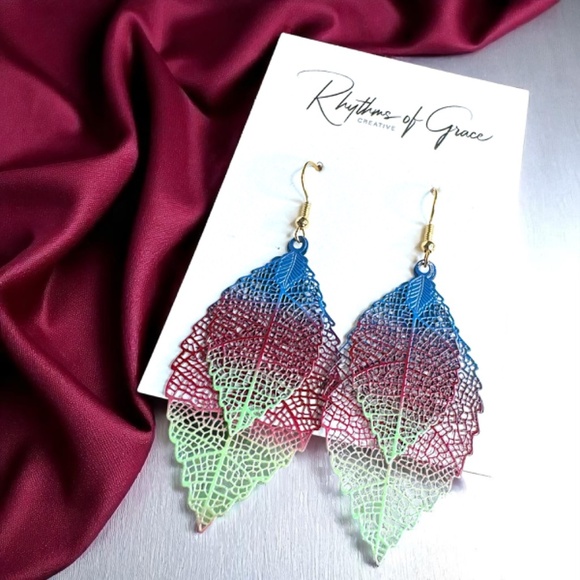 Vibrant Multicolored Earrings: Splash of Fun for Your Ears!  5 Styles Available - Picture 11 of 16